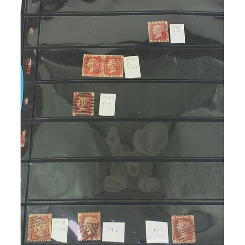 1533A - Collection of Victorian stamps including Penny Reds and Halfpenny Reds arranged on sheets including ... 