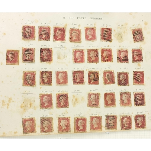 1533A - Collection of Victorian stamps including Penny Reds and Halfpenny Reds arranged on sheets including ... 