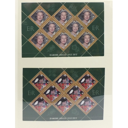 1532 - Collection of Diamond Jubilee mint stamps arranged in an album