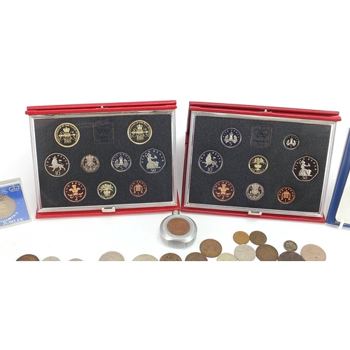 1289 - Antique and later British and world coinage, some silver including Royal Mint 1989 and 1990 United K... 