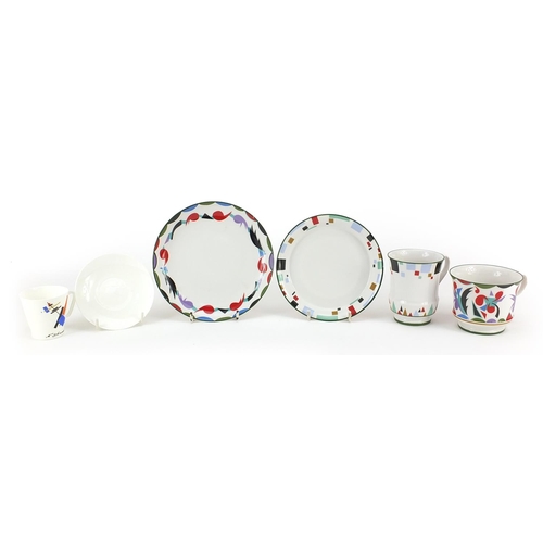 701 - *WITHDRAWN* Three Russian porcelain cups and saucers including two made after samples of Sergey Cheh... 