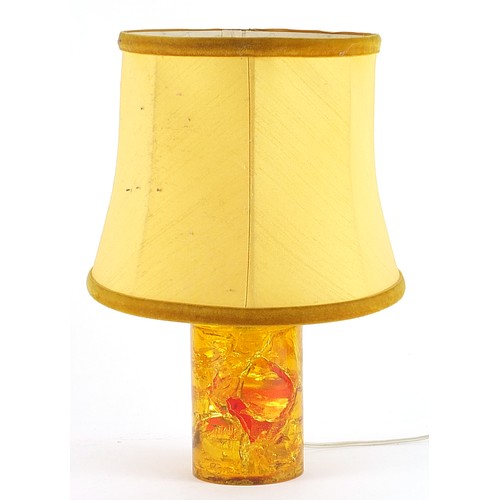 1286 - 1970's lucite table lamp, 13cm high excluding the fitting