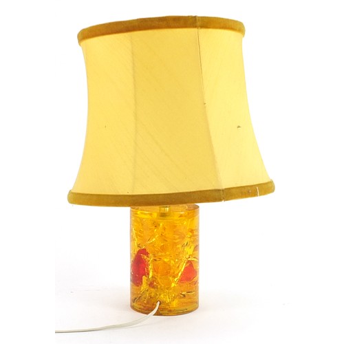 1286 - 1970's lucite table lamp, 13cm high excluding the fitting