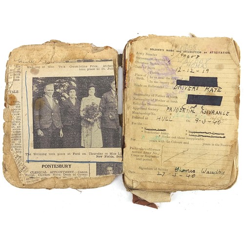 2317 - Naval and militaria including World War I Soldier's Service and Pay book inscribed Thomas Waudby, RA... 