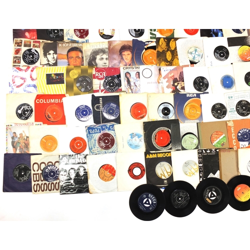 1433 - Collection of 45rpm records including The Pearls, Gene Pitney, Elvis Presley, Ringo Starr and David ... 