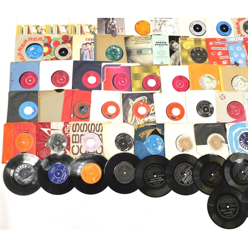 1439 - Collection of 45rpm records including Elvis Presley, Shakin' Stevens, Spandau Ballet, Status Quo, Ro... 