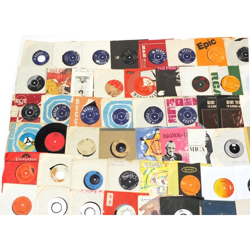 1441 - Collection of 45rpm records including Pet Shop Boys, The Tornados, Showaddy Waddy, The Supremes, Jim... 