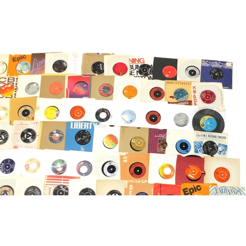 1441 - Collection of 45rpm records including Pet Shop Boys, The Tornados, Showaddy Waddy, The Supremes, Jim... 