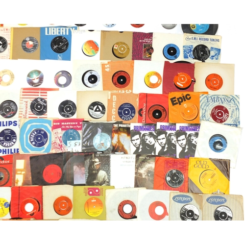 1441 - Collection of 45rpm records including Pet Shop Boys, The Tornados, Showaddy Waddy, The Supremes, Jim... 