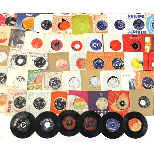 1441 - Collection of 45rpm records including Pet Shop Boys, The Tornados, Showaddy Waddy, The Supremes, Jim... 