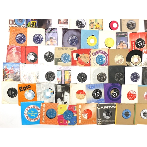 1442 - Collection of 45rpm records including The Kinks, The Bee Gees, Evelyn King and Hudson Ford