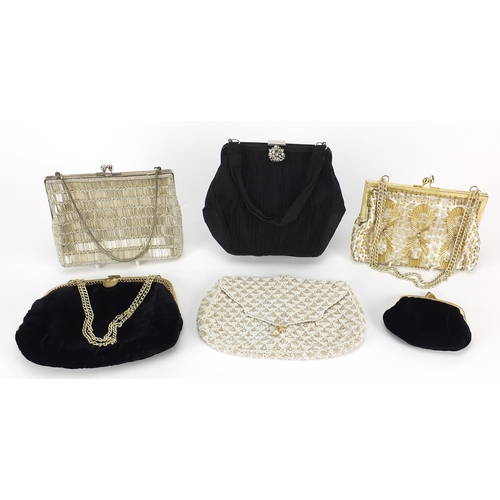 564 - Vintage clutch bags including three with sequins