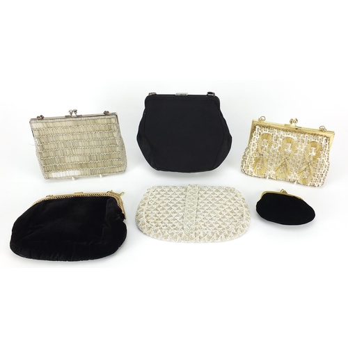 564 - Vintage clutch bags including three with sequins