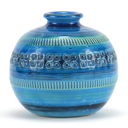 64 - Bitossi, 1970s Italian globular vase, impressed marks to the base, 9.5cm high