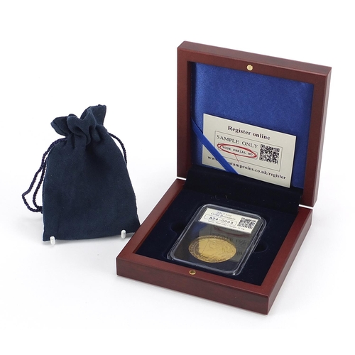 1188 - Elizabeth II 2013 one ounce gold Britannia one hundred pound coin housed in a date stamped case with... 