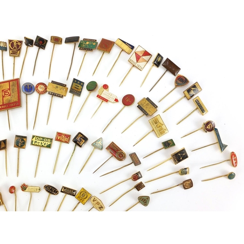 625 - Collection of foreign stickpins, mostly enamelled