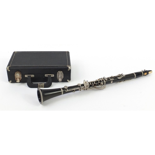 403 - Intermusic five piece clarinet with fitted case, 60cm in length