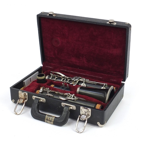 403 - Intermusic five piece clarinet with fitted case, 60cm in length