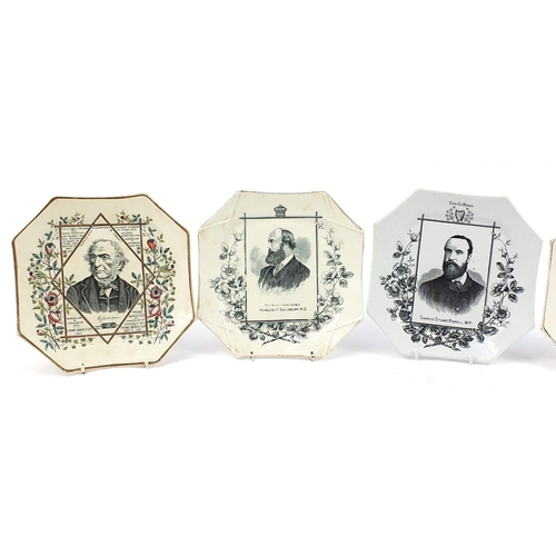 285 - Five political interest commemorative plates including Charles Stuart Parnell and The Right Honourab... 