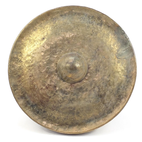 390 - Chinese bronze temple gong, 61cm in diameter