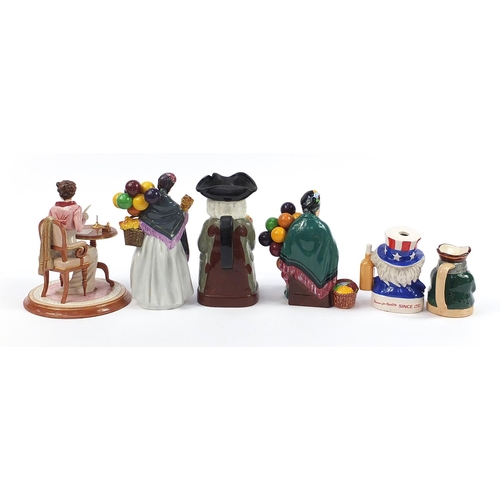 441 - Collectable figurines and Toby jugs including Royal Doulton The Old Balloon Seller and limited editi... 