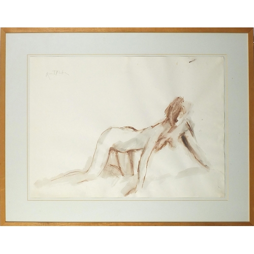 28 - Quentin Blake - Study of a nude female, mixed media, mounted, framed and glazed, 71cm x 52cm excludi... 