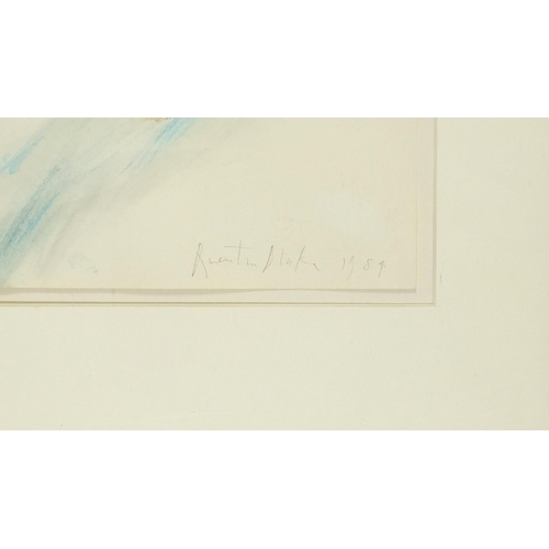 29 - Quentin Blake 1984 - Study of a reclining nude female, mixed media, inscribed verso The  Millmont Ga... 