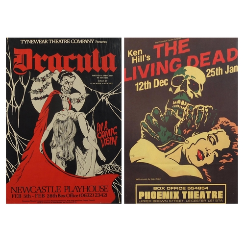 561 - The Living Dead and Dracula theatre posters, each framed and glazed, the largest 75cm x 50cm excludi... 