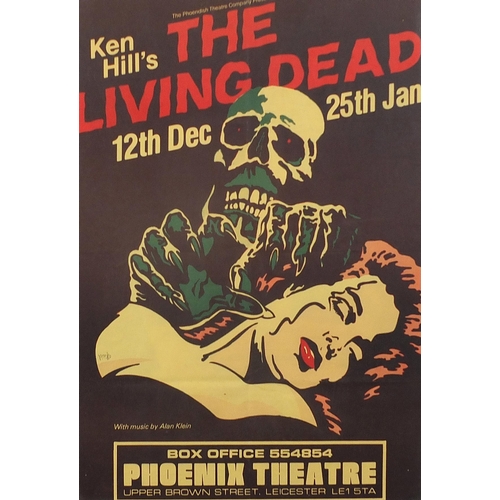 561 - The Living Dead and Dracula theatre posters, each framed and glazed, the largest 75cm x 50cm excludi... 