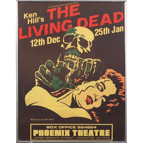 561 - The Living Dead and Dracula theatre posters, each framed and glazed, the largest 75cm x 50cm excludi... 