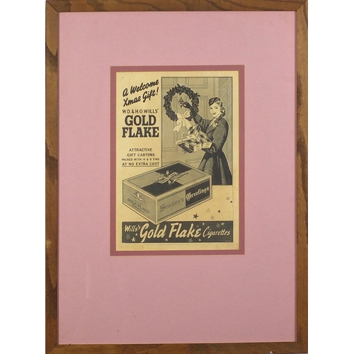 620 - Set of four vintage cigarette advertising framed displays including Lucky Strike, mounted, framed an... 