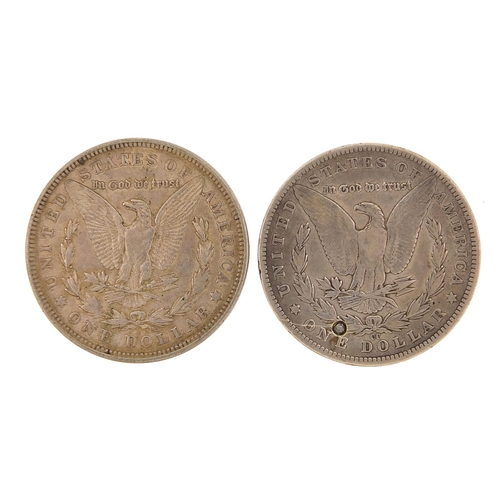 1270 - Two American dollars comprising dates 1892 and 1921