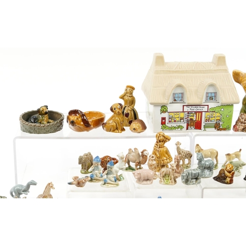 1011 - Large collection of Wade Whimseys, figures and Post Office butter dish, the largest 15cm wide