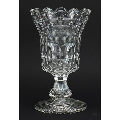 192 - Victorian celery glass vase, 26cm high