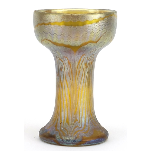50 - Loetz, Bohemian Art Nouveau Phaenomen glass vase signed Loetz Austria to the base, 16cm high