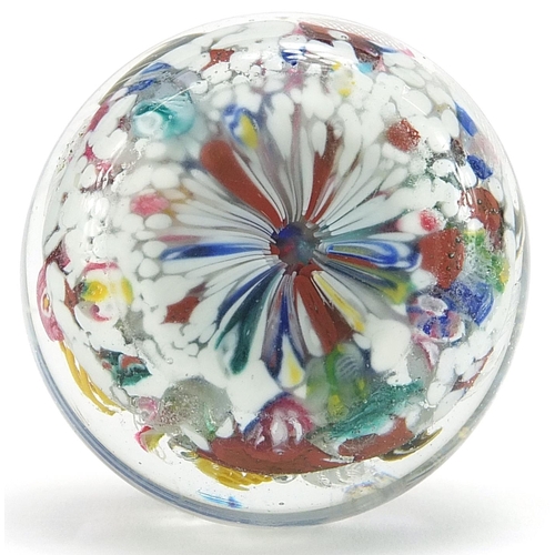 42 - 19th century Venetian millefiori glass paperweight, approximately 5.2cm in diameter