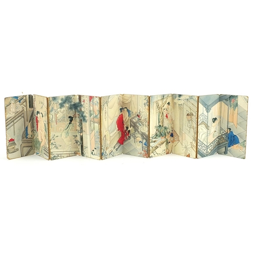 567 - Chinese folding book depicting erotic scenes