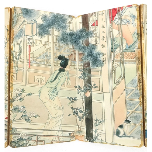 567 - Chinese folding book depicting erotic scenes