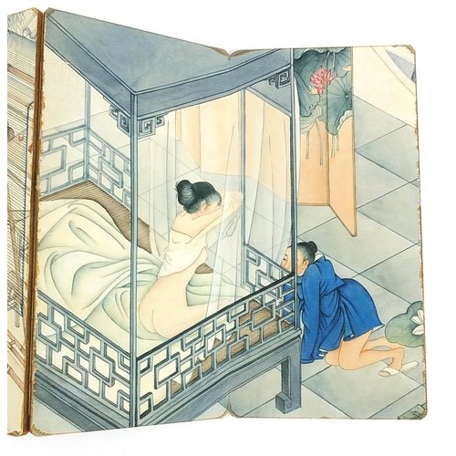 567 - Chinese folding book depicting erotic scenes