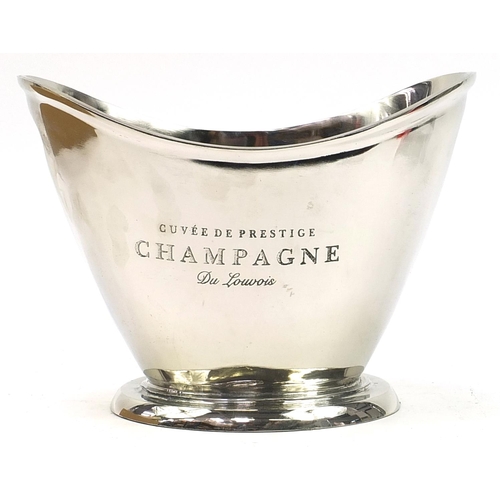 859 - Du Louvois style Champagne ice bucket with twin handles, 35.5cm wide