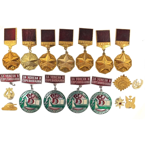 605 - Group of Russian military interest badges