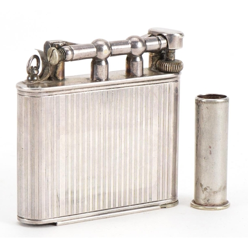 103 - Dunhill Patent compact cigarette lighter, 6cm x 6cm