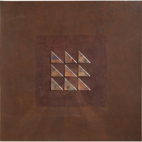 344 - Helyne Jennings '89 - Slab II, mixed media and cut paper construction, Conservation Management label... 