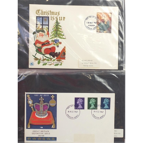 Collection of British first day covers arranged in five albums