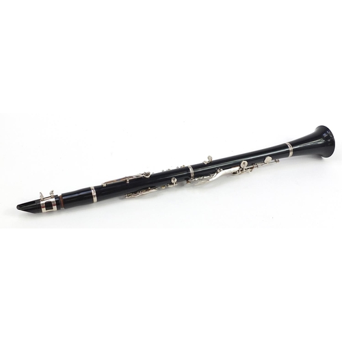 402 - Boosey & Hawkes, Regent five piece clarinet with fitted case, numbered 518515, 60cm in length