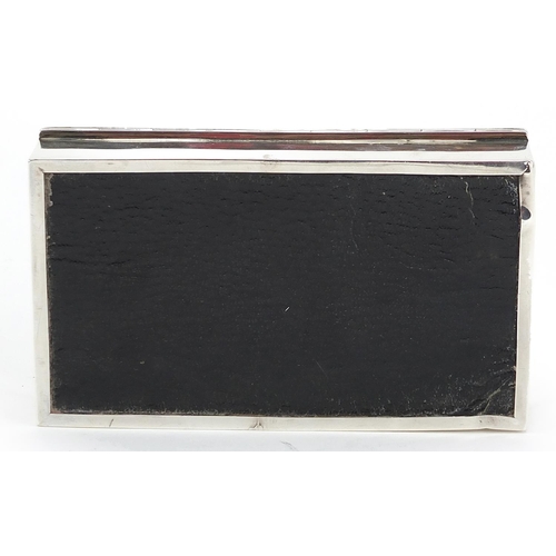 2062 - Percy James Finch, George V rectangular silver cigar box, Birmingham 1923, 4.5cm H x 16cm W x 9.5cm ... 