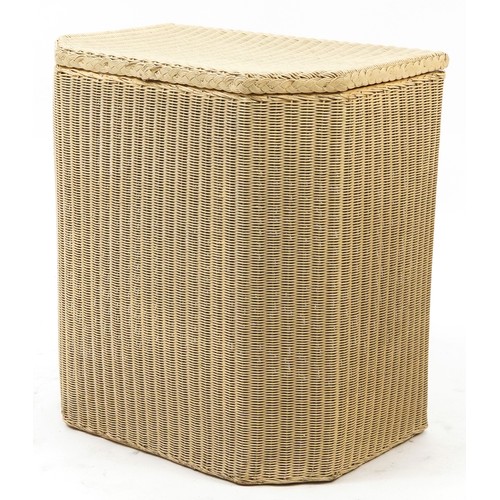Vintage Lloyd loom Lusty laundry basket, 53cm H x 49cm W x 32cm D
