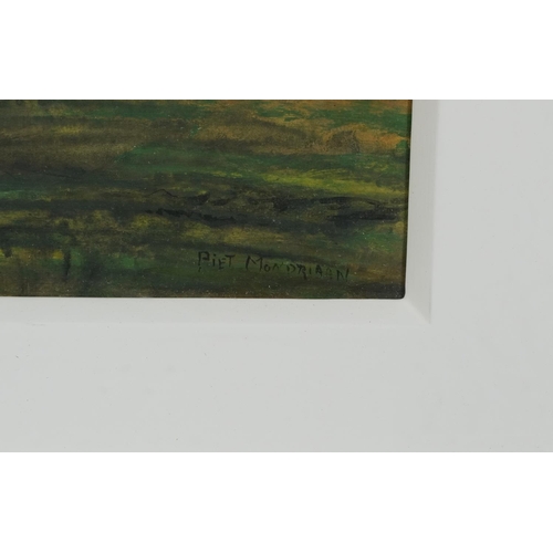 317 - Panoramic rural landscape, continental school oil on board, mounted, framed and glazed, 36cm x 23cm ... 