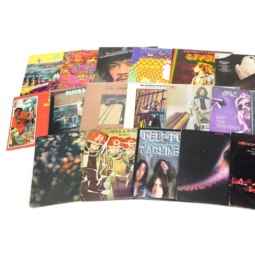 1066 - Vinyl LP records including Jimi Hendrix, Bob Marley, Eric Clapton and Deep Purple