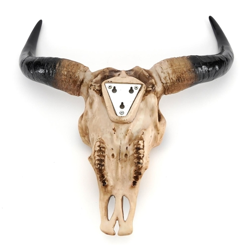 806 - Buffalo skull design wall plaque